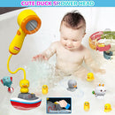 Mostop Toddler Bath Toys for Kids 4-8, Wall Track Buiding Set - Baby Bathtub Toys with Shower Head - Duck Slide Bath Toys - Fun DIY Wall Track Building Set Bathtub Birthday Gift for Boys Girls by TinyTreasures Baby Boutique
