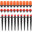 30 Pcs Drip Irrigation Kits with 10 Pcs 1/4 Drip Irrigation Emitters10 Pcs 360 Degree Adjustable Irrigation Drippers Sprinklers and 10 Pcs 3 Way Atomizing Nozzles for (4-7mm) Watering Patio by GreenHaven Gardens