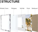 Vittanly 12x12 Picture Frames Set of 9, Shatter Resistant Plexiglass, Display 8x8 Pictures with Mat or 12x12 without Mat, Photo Frames for Wall Mount, Engineered Wood, Distressed White by CozyNest Decor