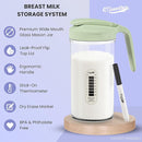 Masontops Breast Milk Storage Kit - 24oz Airtight Mason Jar with Handle, Marker & Stick-on Thermometer for New Moms by TinyTreasures Baby Boutique