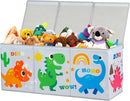 Large Toy Box Chest Organizer with Flip Lid for Kids, Collapsible Oxford Toy Storage Box with Handles for Boys Girls, Sturdy Waterproof Storage Organizer for Bedroom Playroom Nursery, 37.7×12.5×15.7'' by TinyTreasures Baby Boutique