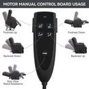 Power Lift Chair with Vibration Massage Heat for Elderly People, Dual Motor Electric Lay Flat Recliner Chair with Power-Remote, Standing Assistance Reclining, Chenille Dark Gray by CozyNest Decor