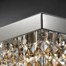 Luxury Lighting Fixture Chandelier Rectangular with Raindrop Crystals Pendant Light Fixture 10-Lights Modern Crystal Rectangle Flush Mount Chandelier for Living Room Dining Room Bar L47 Inch by CozyNest Decor