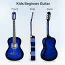 ADM Beginner Acoustic Classical Guitar 38 Inch Nylon Strings Wooden Guitar Bundle Kit for Kid Boy Girl Student Youth Guitarra Online Lessons with Gig Bag, Strap, Tuner, Strings, Blue by TinyTreasures Baby Boutique
