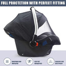 Baby Mosquito Net for Infant Car Seats,Infant Stroller and Bassinets, Carrier,Breathable with Elastic Netting for Easy Fitting, Portable Durable & Long Lasting Infant Insect Shield Netting (Black by TinyTreasures Baby Boutique