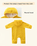 Newborn Baby Fleece Jumpsuit Girls Boys Winter Hooded Coverall Romper Cute Baby Snowsuit Clothes by TinyTreasures Baby Boutique