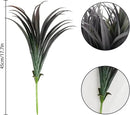 16Pcs Artificial Grass Fake Plants 17.3in Outdoor Plants UV Resistant Faux Greenery Stems Fake Grass for Home Window Garden Office Patio Pathway Front Porch Décor Green & Black by GreenHaven Gardens