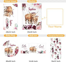 Custom Baby Crib Bedding Set, 5 Pcs Personalized Name Baby Crib Sets for Infant Toddler, Purple Highland Cow Nursery Bedding Set for Baby Girls, Double Layer Baby Bedding Sets Customized Gifts by TinyTreasures Baby Boutique
