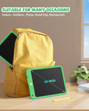 LCD Writing Tablet 10 Inch, Toys for 3 4 5 6 7 8 9 10 Year Old Boys Girls, Colorful Doodle Board Drawing Tablet, Gift for Boys Toddlers Age 3-12 Years, Memo Board, Drawing Pads with Lanyard (Green) by TinyTreasures Baby Boutique