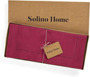 Solino Home Linen Beet Table Runner 132 Inches Long - 100% Pure Linen Extra Long Table Runner 14 x 132 Inch for Fall, Autumn, Thanksgiving - Classic Hemstitch by CozyNest Decor