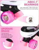 Sowume Adjustable Roller Skates for Girls and Women, All 8 Wheels of Girl's Skates Shine, Safe and Fun Illuminating for Kids by TinyTreasures Baby Boutique