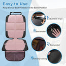 Car Seat Protector for Child, 2 Pack Baby Covers with Mesh Pockets & Non-Slip Backing 600D Durable Under Seat for Back (Rose Gold, Standard) by TinyTreasures Baby Boutique