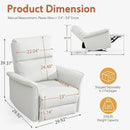 Manual Rocker Recliner Chair with Glider Motion for Nursery, 150° Recline & Wide Armrests - Overstuffed Leather Nursery Chair for Small Spaces, Living Room, Bedroom by TinyTreasures Baby Boutique