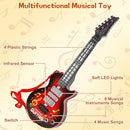 M SANMERSEN Kids Guitar Toddler Toys Guitar for Kids 3 4 5 Year Old Electric Musical Toy Guitars with 4 Strings Strap Light Up Boys Girls Gifts by TinyTreasures Baby Boutique