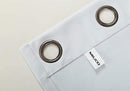 MIUCO Room Darkening Curtains Textured Grommet Thermal Insulated Blackout Curtains for Bedroom Set of 2 52x95 Inch Greyish White by TinyTreasures Baby Boutique