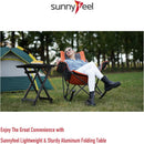 SUNNYFEEL Folding Camping Table - Lightweight Aluminum Portable Picnic Table, 18.5x18.5x24.5 Inch for Cooking, Beach, Hiking, Travel, Fishing, BBQ, Indoor Outdoor Small Foldable Camp Tables by GreenHaven Gardens
