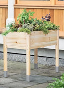 MIXC Wooden Raised Garden Bed with Legs, 32”L X 16”W, Elevated Reinforced Large Planter Box for Vegetable Flower Herb Outdoors - Beam and Column Structure - Unmatched Strength Outlast by GreenHaven Gardens
