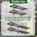 4 Pack Garage Wall Shelving, Heavy Duty 1.5' x 3.8' Wall Mount Storage Shelf with Hooks, Garage Storage Rack Floating Shelves, Holds 250 lbs Each by GreenHaven Gardens