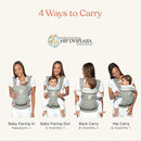 Ergobaby Omni Classic Baby Carrier Newborn to Toddler - Breathable Baby Carriers for Summer - All-Position Carrier with Lumbar Support (7-45 Pounds), Cotton, Pure Black by TinyTreasures Baby Boutique