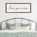 Love You More Above Bed Wall Decor Sign 32"×12" for Master Bedroom Over Bed Large Simple Wood Framed Hanging Wall Art (Black) by CozyNest Decor