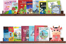 AZSKY Floating Picture Ledge 36 Inch Wall Mount Floating Shelves Long Wood Floating Book Shelves for Kids Room Wall Shelves for Bathroom Decor Deep Walnut Set of 2 by CozyNest Decor