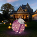 BRIGHTDECK Outdoor Halloween Ornaments, Lighted Pop-Up Outdoor Holiday Ball Decoration with 80 LED Lights, 8 Light Modes, Lighted Collapsible Holiday Decorations for Yard, Home (Purple) by CozyNest Decor