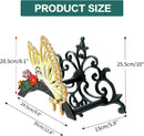 Sungmor Cast Iron Garden Hose Holder, Heavy Duty Wall Mounted Hose Hanger, Decorative Butterfly Water pipe Organizer, Hose Reel Rack for Outside, Garden Yard Decor by GreenHaven Gardens