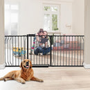 HOOEN 30" Tall Extra Wide Baby Gates for Doorways Stairs 86 to 105 Inch Large Long Pressure Mounted Dog Gates for The House Metal Tension Indoor Child Safety Gates for Kids or Pets by TinyTreasures Baby Boutique