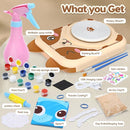 Skirfy Pottery Wheel for Kids Clay Sculpting Tools & Painting Kit,DIY Kits Clay Maker for Beginners with 6 Packs Clays,Birthday Gift Toys for Boys,Art&Crafts Kits for Ages 6-8 8-12 by TinyTreasures Baby Boutique