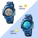 Kids Watch,Boys Watch for 3-15 Year Old Boys,Digital Sport Outdoor Multifunctional Chronograph LED 50 M Waterproof Alarm Calendar Analog Watch for Children with Silicone Band,Kids Gift by TinyTreasures Baby Boutique