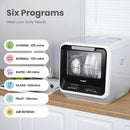 COMFEE' Portable Mini Dishwasher Countertop with 5L Built-in Water Tank for Apartments& RVs, No Hookup Needed, 6 Programs, 360° Dual Spray, 162℉ High-Temp& Air-Dry Function by TinyTreasures Baby Boutique