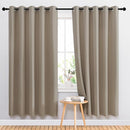 NICETOWN Room Darkening Curtains Panels for Bedroom - Energy Saving Thermal Insulated Solid Ring Top Light Blocking Window Drapes for Flat (Taupe, 2 Panels, 66 x 72 Inch) by TinyTreasures Baby Boutique