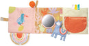 Manhattan Toy Llama Themed Soft Baby Activity Book with Squeaker, Crinkle Paper and Baby-safe Mirror Small by TinyTreasures Baby Boutique