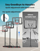 IGL Portable Basketball Hoop, 5.6-10FT Adjustable Basketball Goal System, 44 Inch Outdoor Basketball Hoop & Goals for Kids, Youth, and Adults in The Backyard, Driveway with PC Backboard by TinyTreasures Baby Boutique