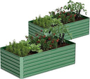 8x4x2 ft Outdoor Raised Garden Bed, Large Metal Planter Raised Beds, Planters for Outdoor Plants for Vegetables, Flowers, Herbs, Fruits, and Succulents.(2 Pcs) by CozyNest Decor
