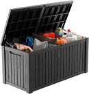 180 Gallon Outdoor Storage Box – Waterproof Deck Box for Garden & Patio,Black by GreenHaven Gardens