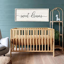 Sweet Dreams Wall Decor Above Bed 40''×15'' Master Bedroom Large Sweet Dreams Sign Farmhouse Wall Decor Guest Room Wood Rustic Framed Over Bed Wall Art Hanging Decoration (White) by CozyNest Decor