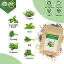 Gourmet Herbs Seed Pod Kit for AeroGarden, iDoo, Ahopegarden, MUFGA Hydroponics Garden with Basil, Parsley, Thyme, Mint, Cilantro, Dill, Oregano - Compatible with All Hydroponics (12-Pod) by GreenHaven Gardens