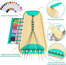 Arts and Crafts for Kids Ages 8-12,Friendship Bracelet Making Kit for Girl,Kids Jewelry Making Kit with 28 Pre-Cut Threads,Christmas Birthday Gifts for Ages 6 7 8 9 10 11 12 Year Old Cyan by TinyTreasures Baby Boutique