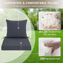 24x24 Inch Outdoor Cushions for Patio Furniture Set of 2, Waterproof Outdoor Chair Cushions w/Fade-Resistant, Removable & Machine-Washable Covers, Deep Seat Sofa/Couch Pads Replacement, Dark Grey