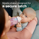 Philips Avent Anti-Colic Baby Bottle with AirFree Vent, 9oz, with Flow 2 Nipples, 1m+, 4pk, Pink, SCY703/14 by TinyTreasures Baby Boutique