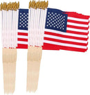 50 Pcs 12x18 Inch American Flags on Stick, American Flags, USA Stick Flag with Handheld and Grounded Multi-Purpose Flagpole, Design for Memorial Day, 4th of July, Veterans Day by GreenHaven Gardens