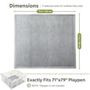 Large Thick 1.3" Thick Baby Play Mat for Floor, Padded Foam 79x71 Playpen Mat for Tummy Time, Soft Velvet for Babies, Toddlers, Infants, Kids, Baby-Safe & Non-Slip for Crawling, Gray by TinyTreasures Baby Boutique