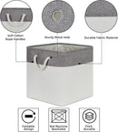 Bidtakay Fabric White Baskets for Shelves Set of 3 Cube Storage Large Organizer Bins 13x13 Closet Storage Bins for Home Office Nursery Collapsible Storage Bins for Organization by TinyTreasures Baby Boutique