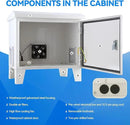 Pond Aerator Cabinet,24.7”×18.9”×23.5,Weatherproof Outdoor Cabinets for Aerator,Pond Aerator Weatherproof Outdoor Cabinet by GreenHaven Gardens