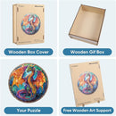 Wooden Puzzles for Adults, Dragon Puzzle Color Challenge Jigsaw Puzzles 200 Piece (Medium,10.9x11.5 in) Thickened Unique Shapes Family Reunion Puzzle, Best Gift for Adults and Kids by TinyTreasures Baby Boutique