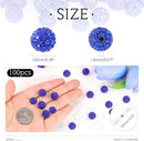 100 Pcs 10 Mixed Colors Rhinestone Beads for Jewelry Making, Sparkle Crystal Clay Christmas for Bracelet Baseball Necklace Earring Crafting and DIY, Shiny Round Shamballa Disco Ball Beads by TinyTreasures Baby Boutique