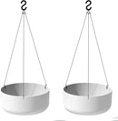 Veradek Mason Series Hanging Kona Planter - Round Planter for Outdoor Balcony/Patio | Made from Plastic-Stone Composite with Hanging Attachment | Modern Décor for, Flowers, Succulents, Small Plants by GreenHaven Gardens