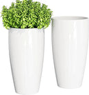 QCQHDU 24 inch Tall Planter for Indoor & Outdoor Plants, 2 Pack Sturdy Plant Flower Pots Modern Decor for Front Porch Patio Deck Living Room by GreenHaven Gardens