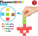 PicassoTiles 102pcs Pixel Magnetic Puzzle Cube 1” Pixel Mix & Match Toys with Ideabook STEM Education Learning Building Block Magnets Construction ToySet Stacking Creative Kit for Kids Age 3+ PMC102 by TinyTreasures Baby Boutique